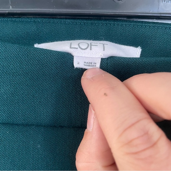 LOFT Emerald Green Sailor Pants Wide Leg Trousers Women Size 2 - Picture 8 of 12